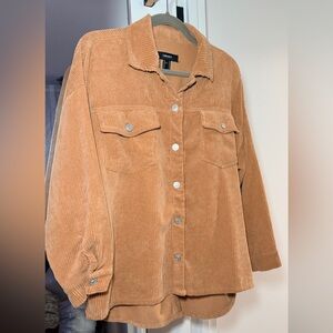 Forever 21 Camel Corduroy Shirt